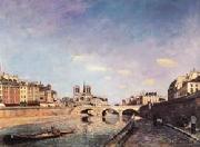 Johan-Barthold Jongkind The Seine and Notre-Dame de Paris USA oil painting artist